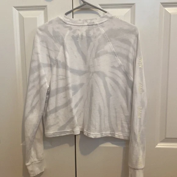 Long sleeve XS Madewell shirt, grey and white. - Picture 2 of 3